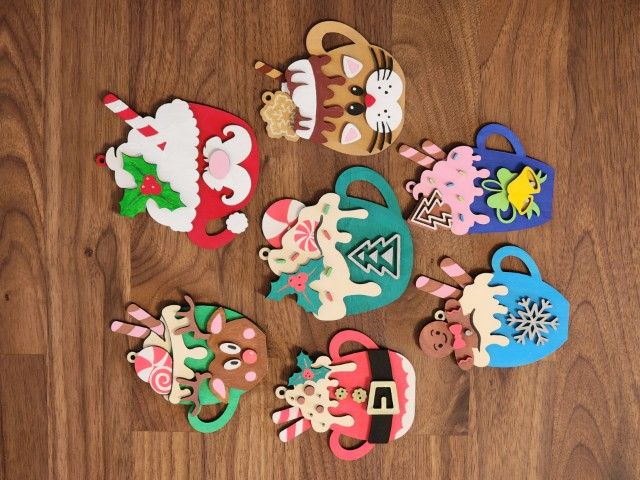 Hot Cocoa Christmas Ornaments