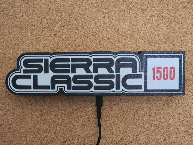 Chevy Sierra Classic LED lightbox sign